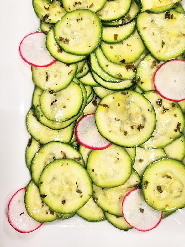 Zucchini Carpaccio Olivenöl nativ extra