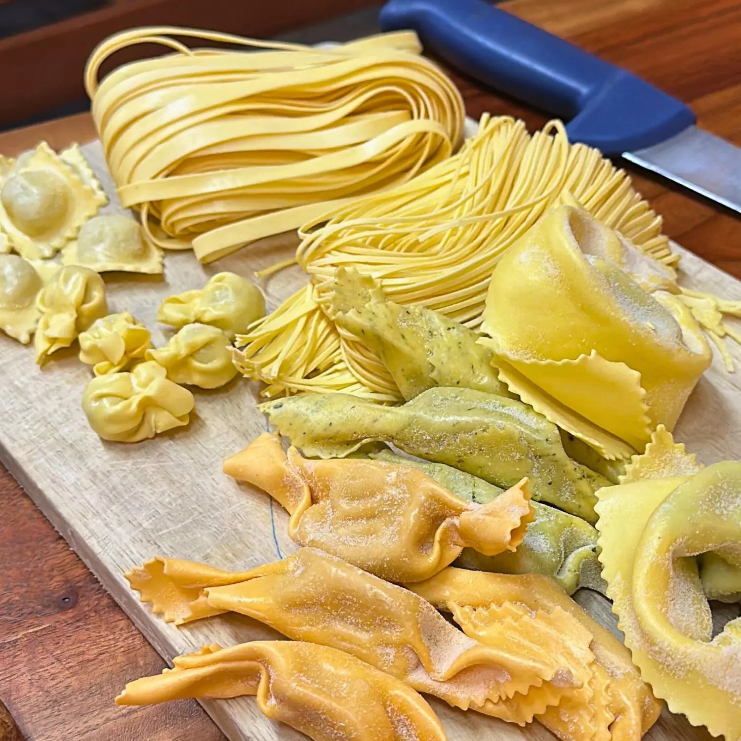 Frische handgemachte Pasta aus Italien