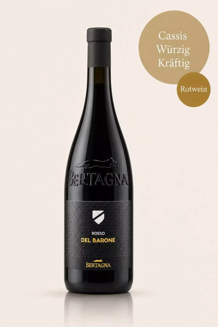 Flasche Cantina Bertagna Rosso del Barone aus Italien mit Cassis, dunklen Beeren und feiner Holznote