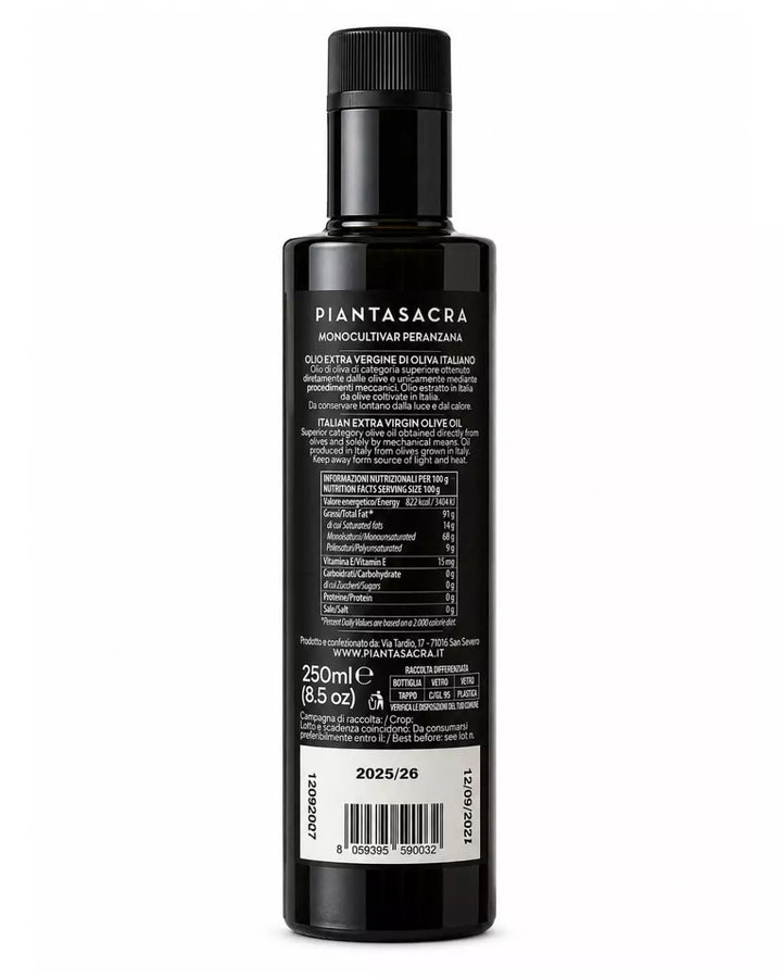 Piantasacra Peranzana Olivenöl – Natives Olivenöl Extra aus Italien (250 ml)