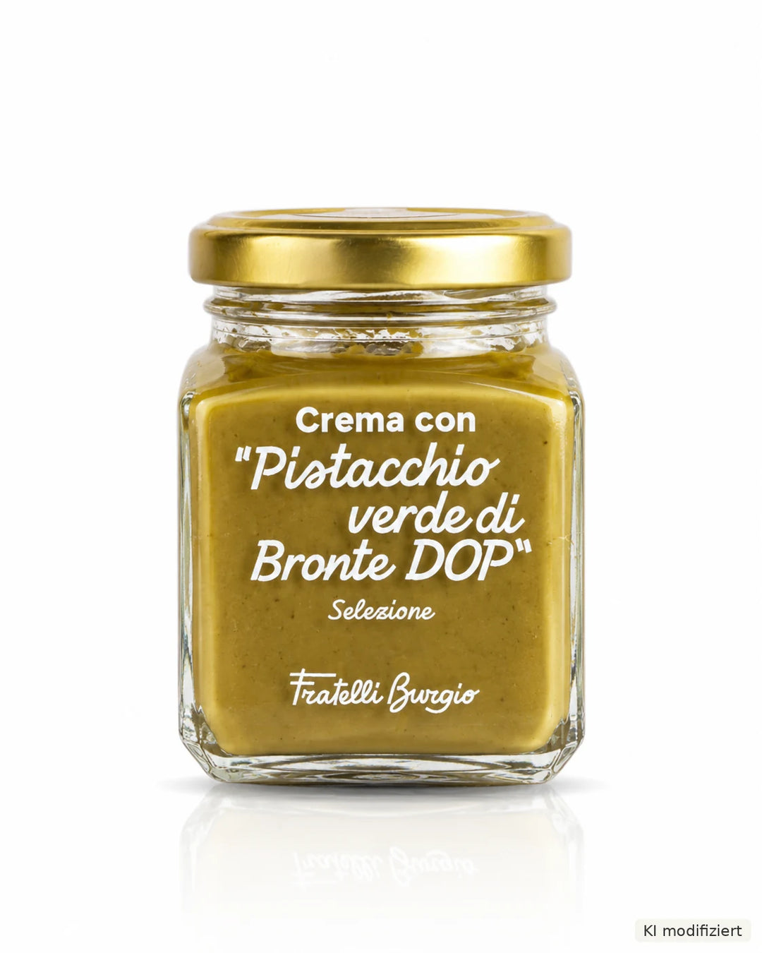 Pistazienpesto mit Pistacchio Verde di Bronte DOP von Fratelli Burgio im Glas – KI modifiziert