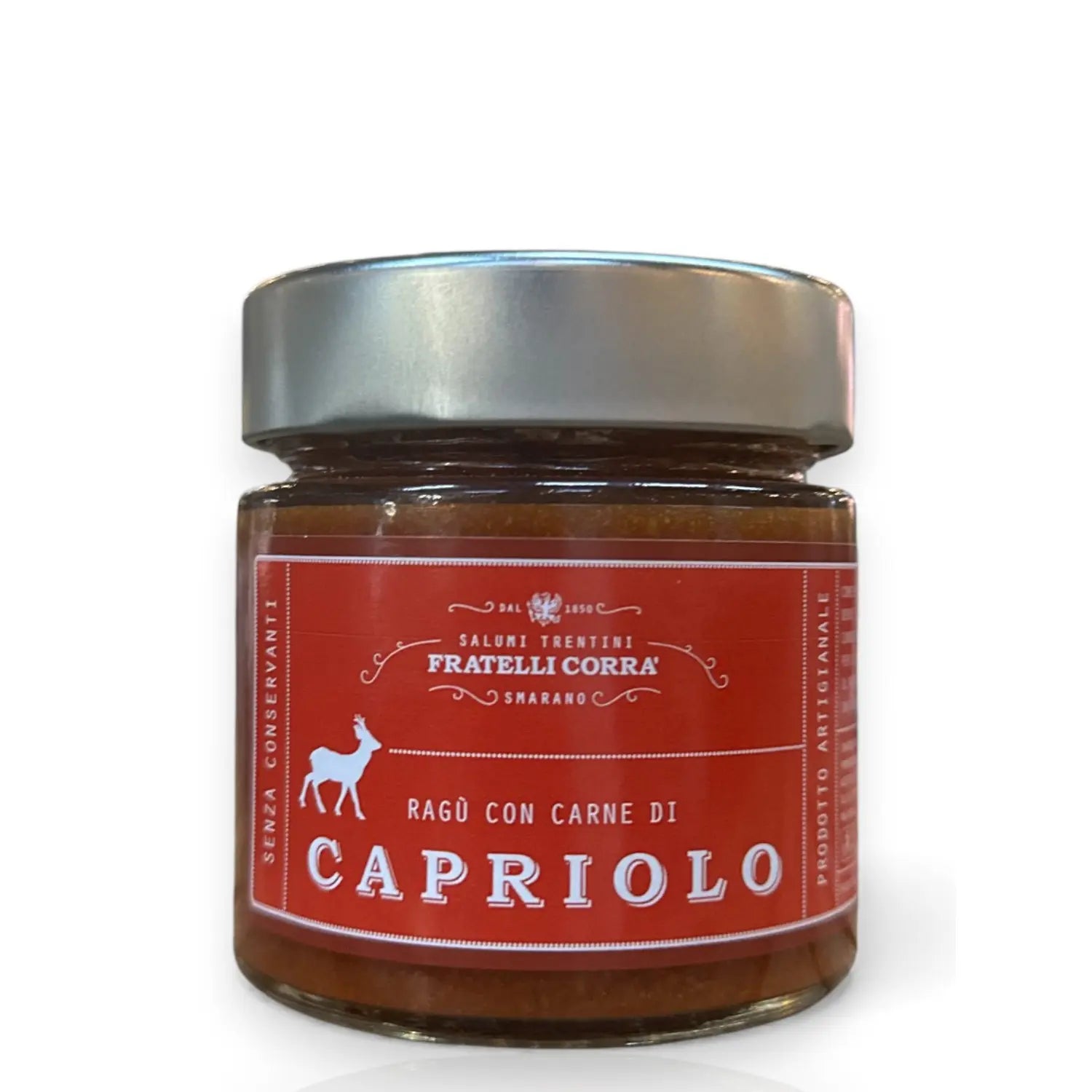Ragù di Capriolo von Fratelli Corrà im 210-g-Glas – italienisches Reh-Ragout