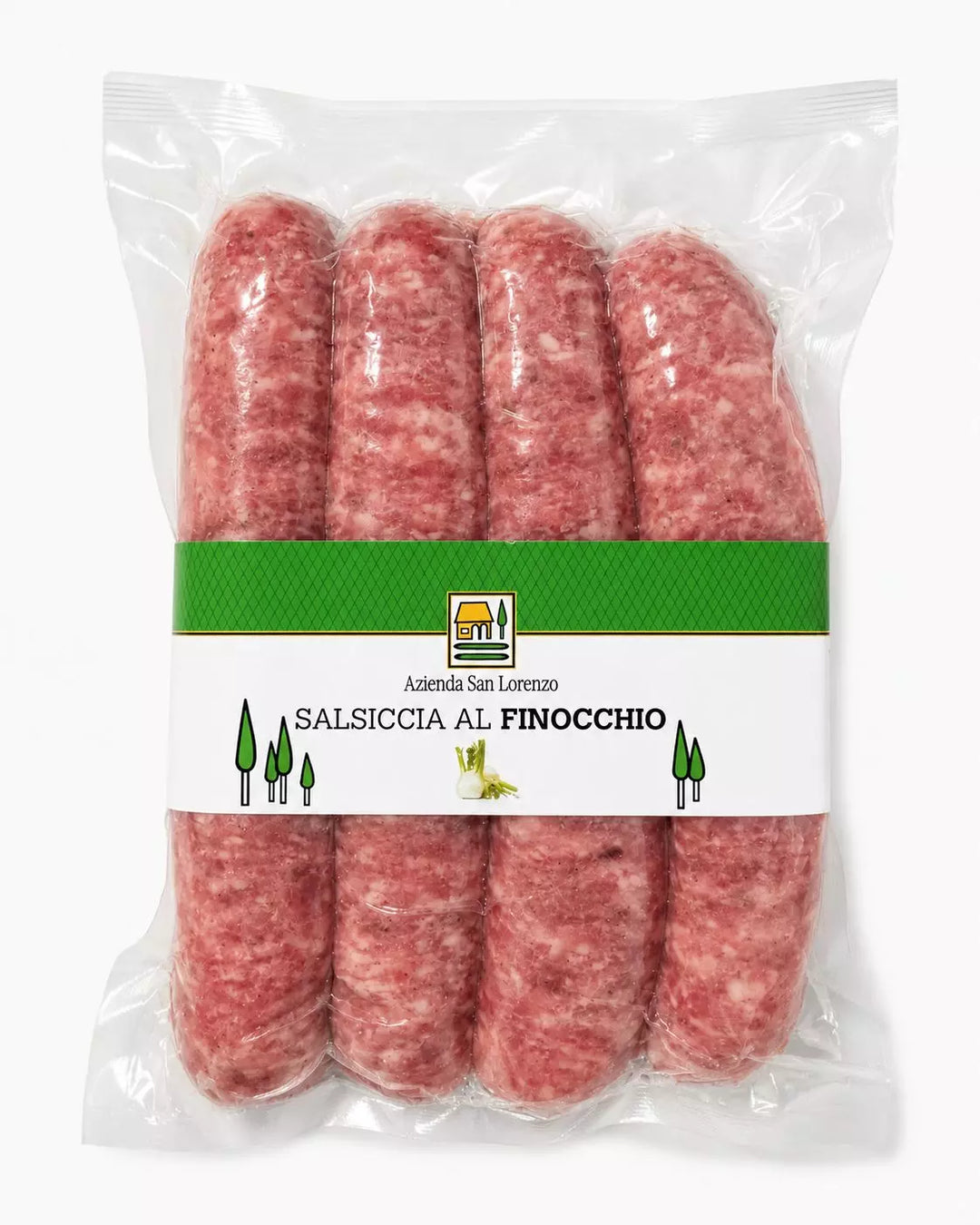 Vakuumverpackte italienische Salsiccia al Finocchio von Azienda San Lorenzo