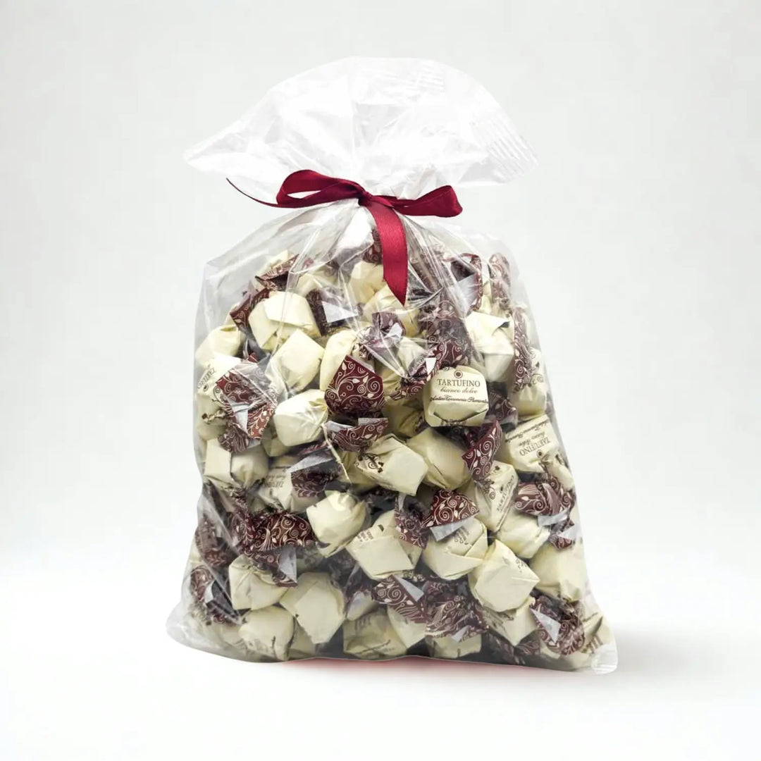 Weißer Nougat Praline Tartufi aus Italien Piemonte 1kg Packung